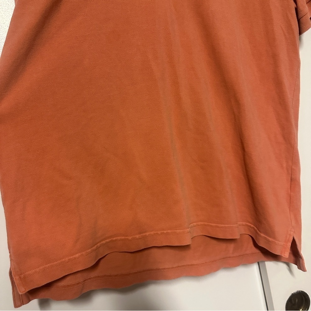 Lacoste Short Sleeve Polo Shirt Mens Size 5 Orange 100% Cotton Casual - Picture 5 of 8